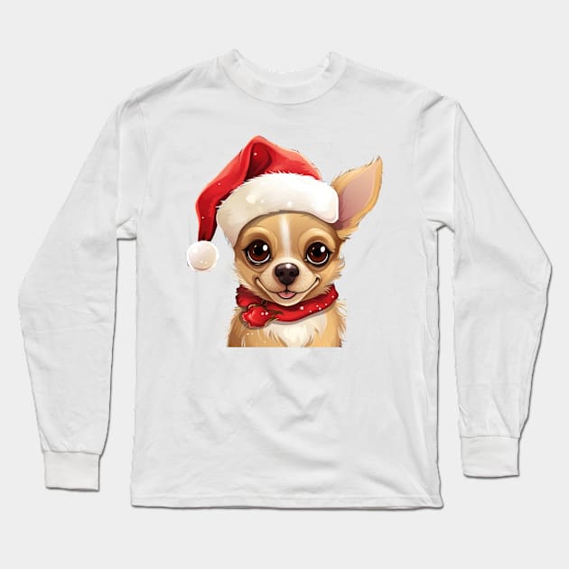 Chihuahua Christmas Long Sleeve T-Shirt by MZeeDesigns